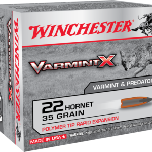 Winchester Varmint X Brass .22 Hornet 35-Grain 20-Rounds PT