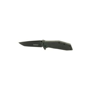Kershaw Brawler Folding Knife - 3.25" Plain Black Tanto Blade