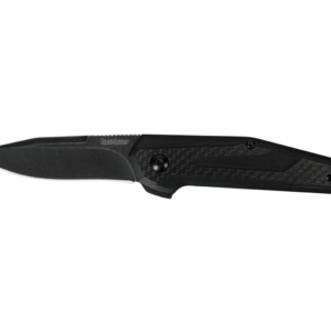 Kershaw Fraxion Folding Knife - 2.75" Black Plain Drop Point Blade
