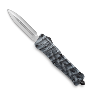 CobraTec CTK-1 Carbon Fiber OTF Knife - 3.75" Plain Dagger Blade with Nylon Sheath