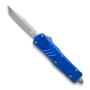 CobraTec Knives FS-X Blue OTF Knife - 2.75" Plain Tanto Blade